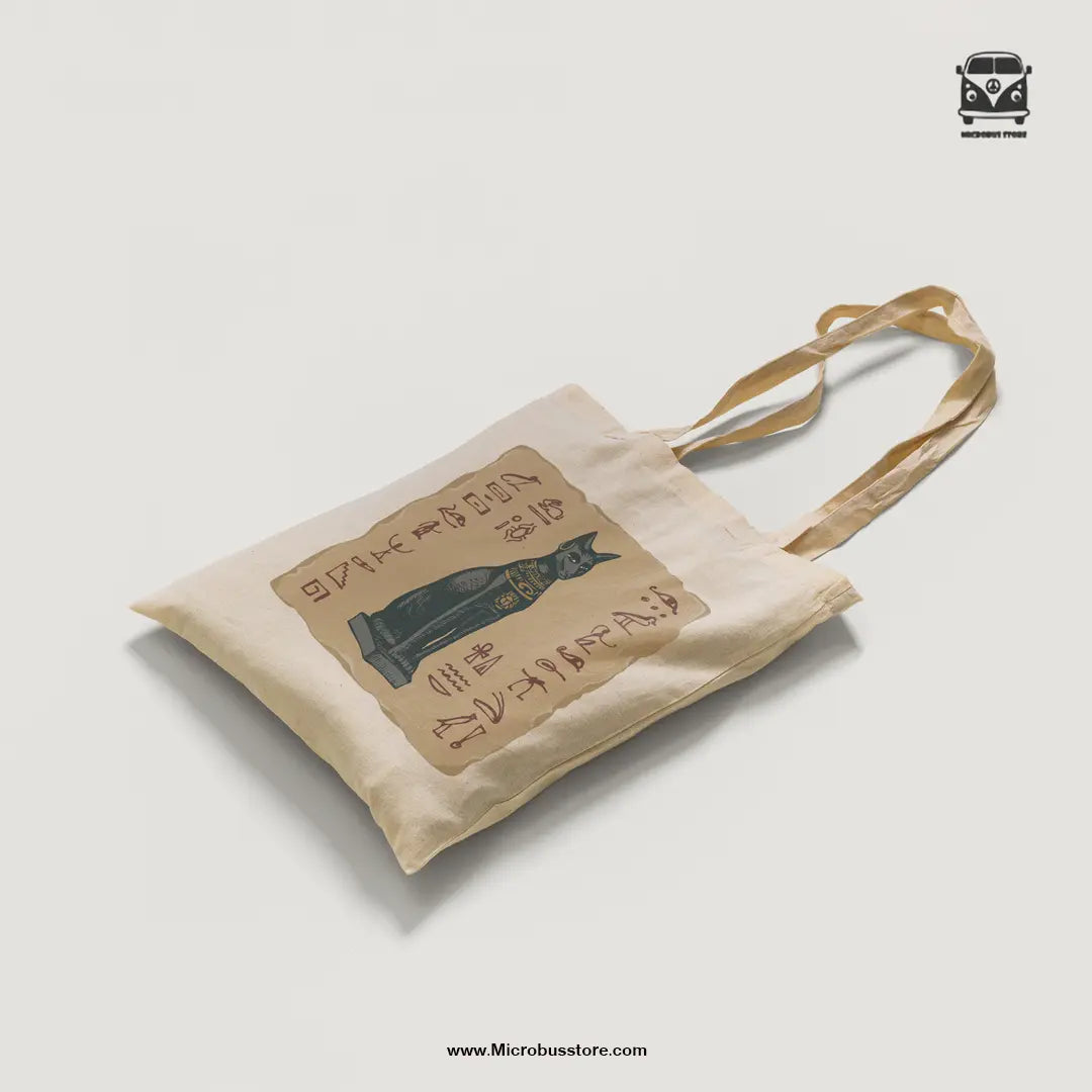 Pharaonic Cat Tote Bag Microbus Store