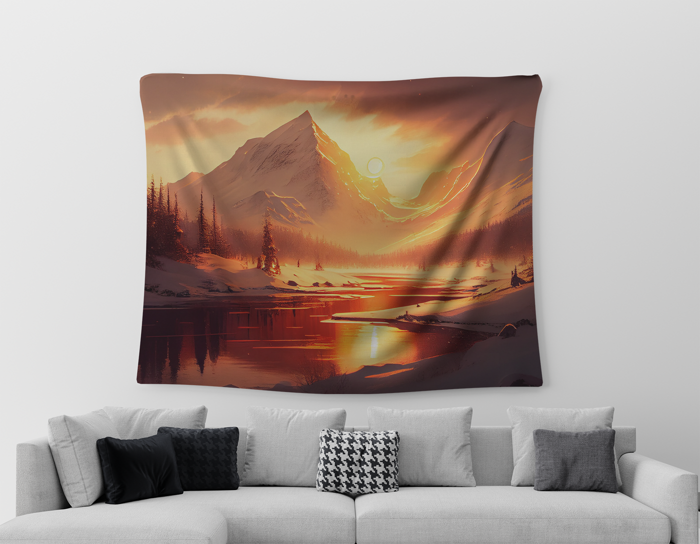 Ice Mountain wall Tapestries