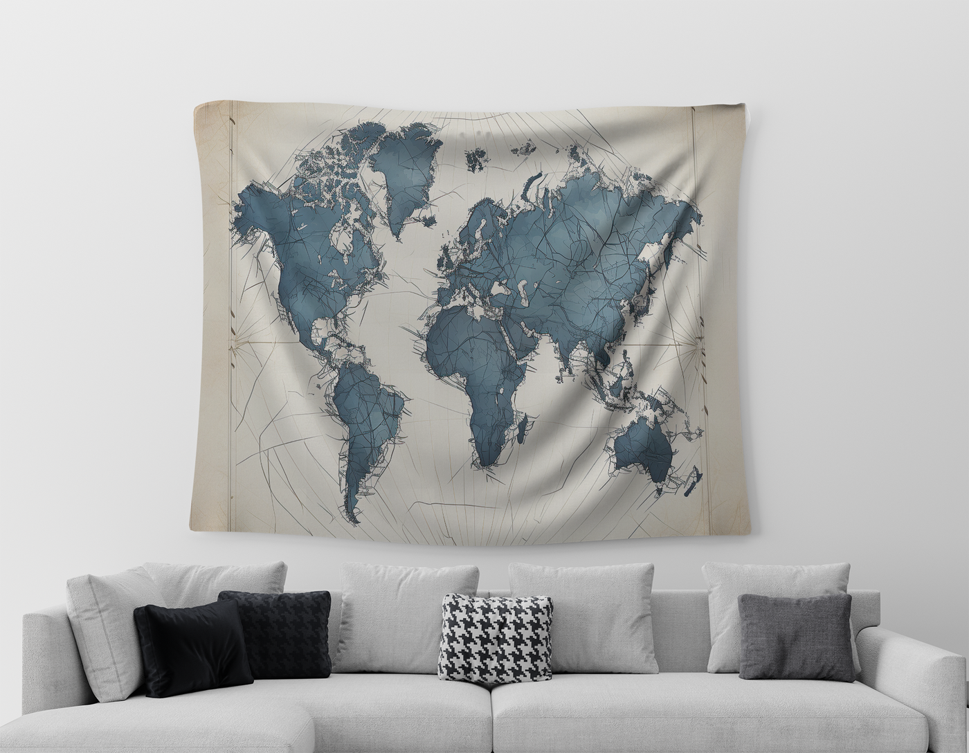Map wall Tapestries