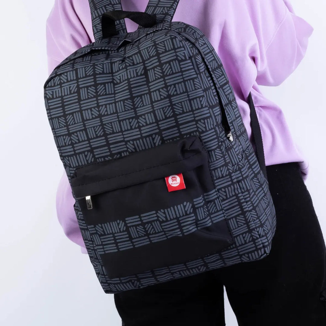 OVER-PRINTED Gray Striped BAG Microbus Store