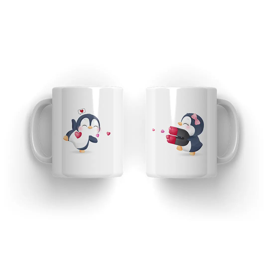 Cute Penguin Couple Mug Microbus store