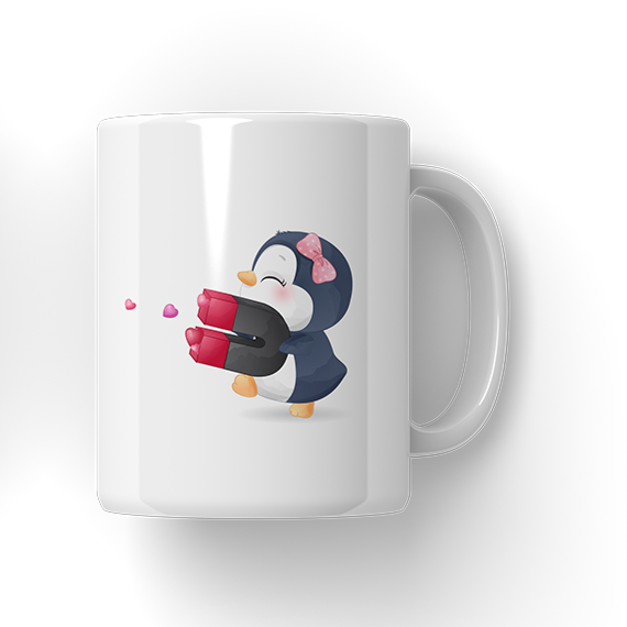 Cute Penguin Couple Mug