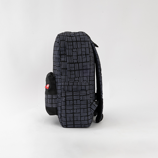 OVER-PRINTED Gray Striped BAG