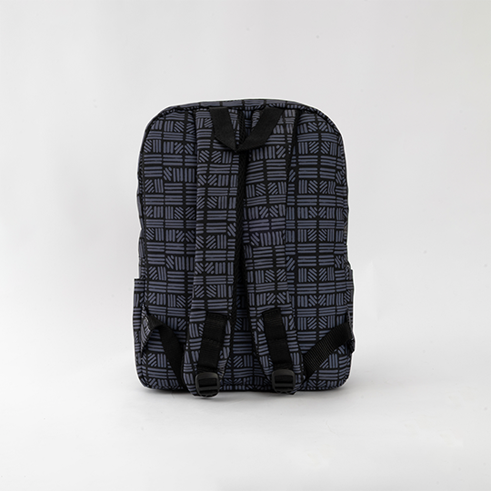 OVER-PRINTED Gray Striped BAG