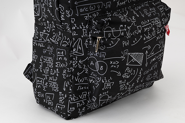 Over-printed Math Bag