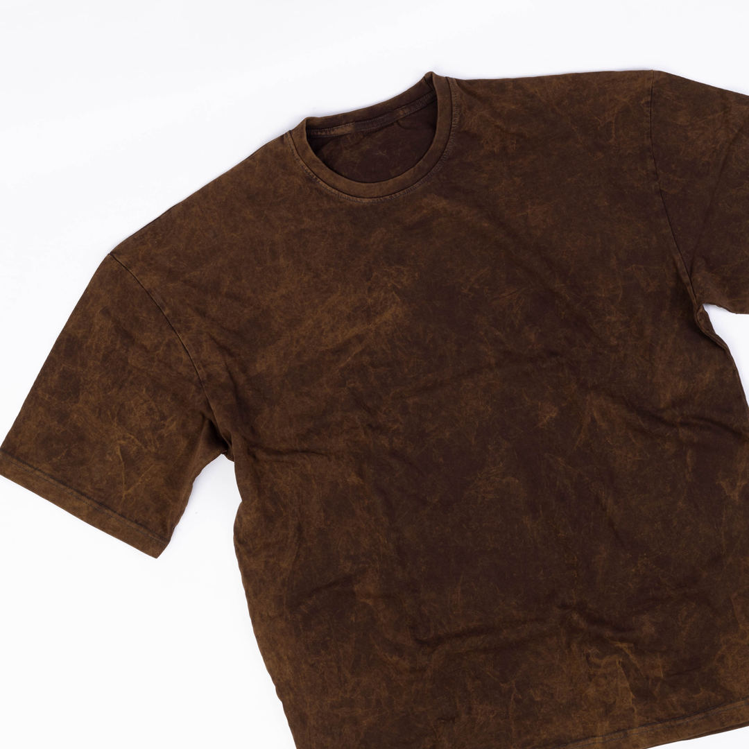 Oversized T-shirt Washed Brown