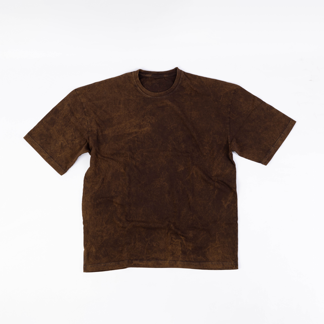 Oversized T-shirt Washed Brown