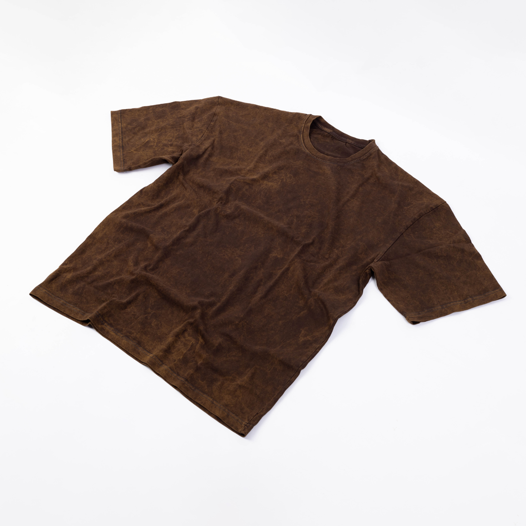 Oversized T-shirt Washed Brown