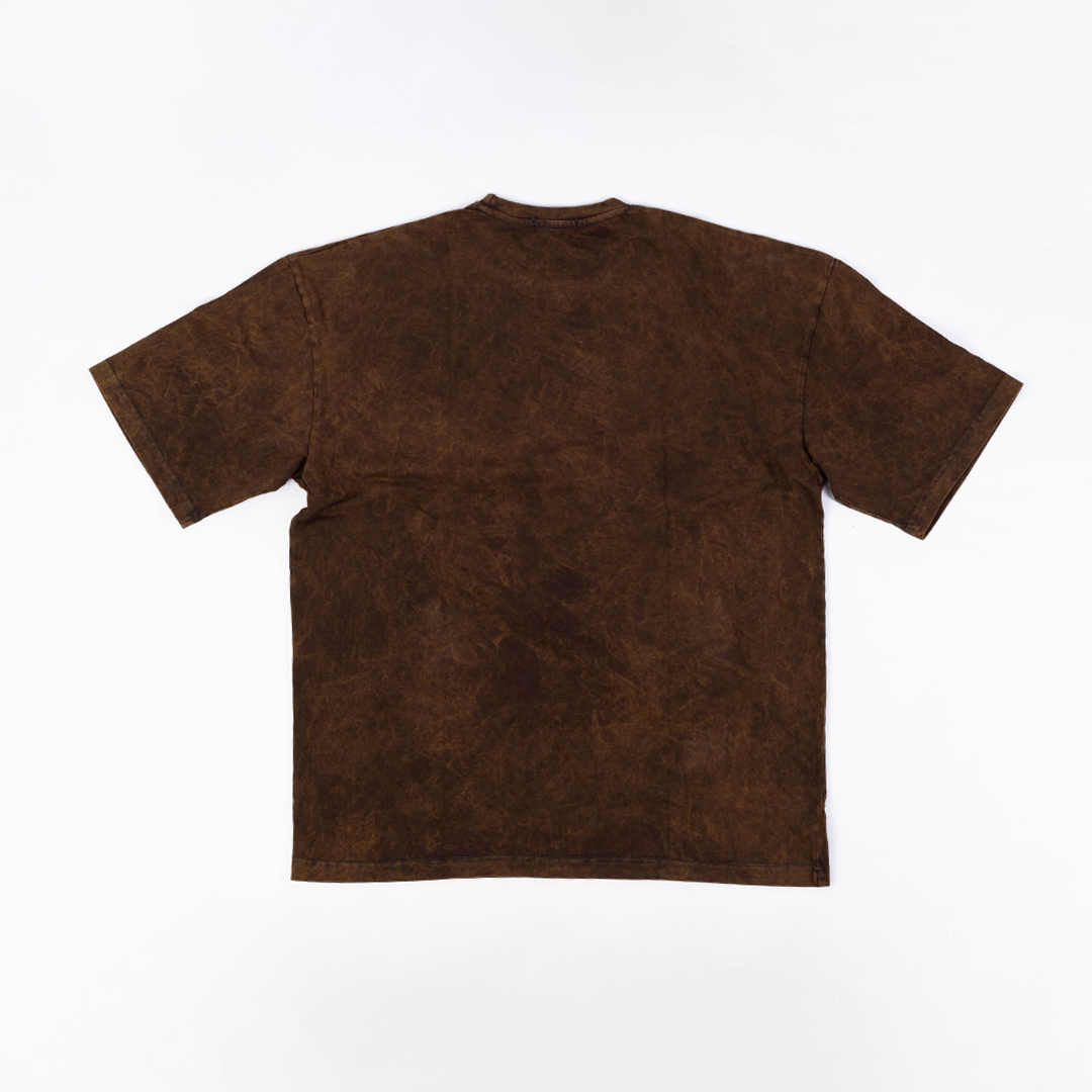 Oversized T-shirt Washed Brown