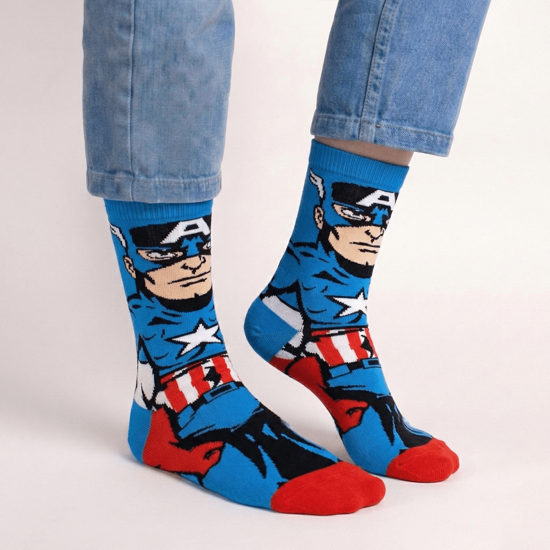 Ccaptian Amierca Socks - Microbus store