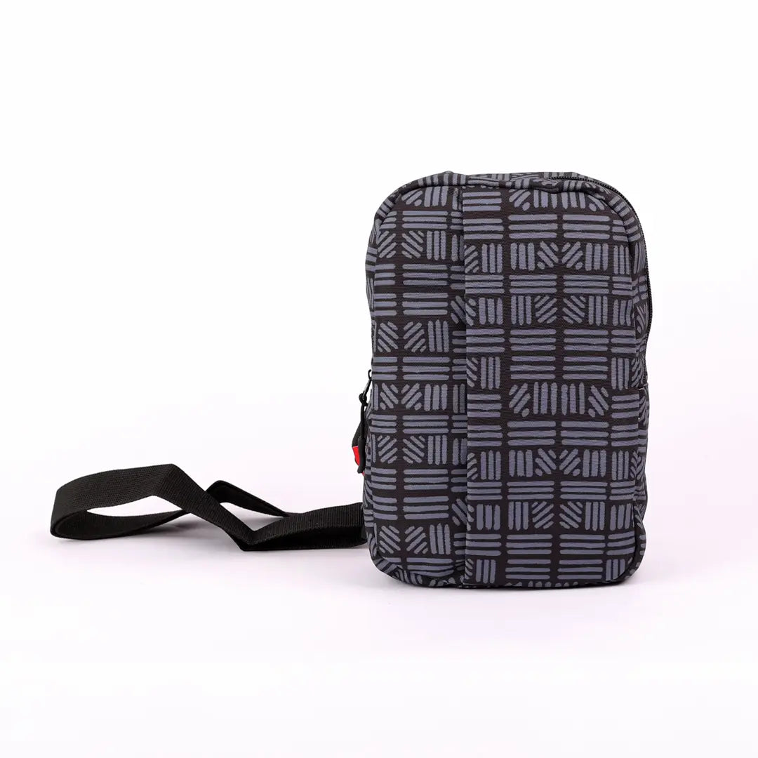 Cross Bag Grey Striped - Microbus store