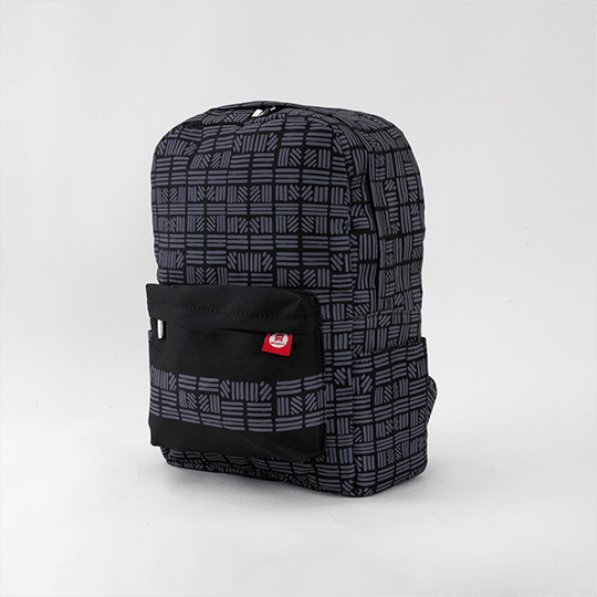 OVER - PRINTED Gray Striped BAG - Microbus store