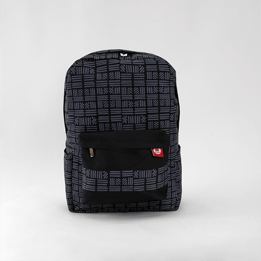 OVER - PRINTED Gray Striped BAG - Microbus store