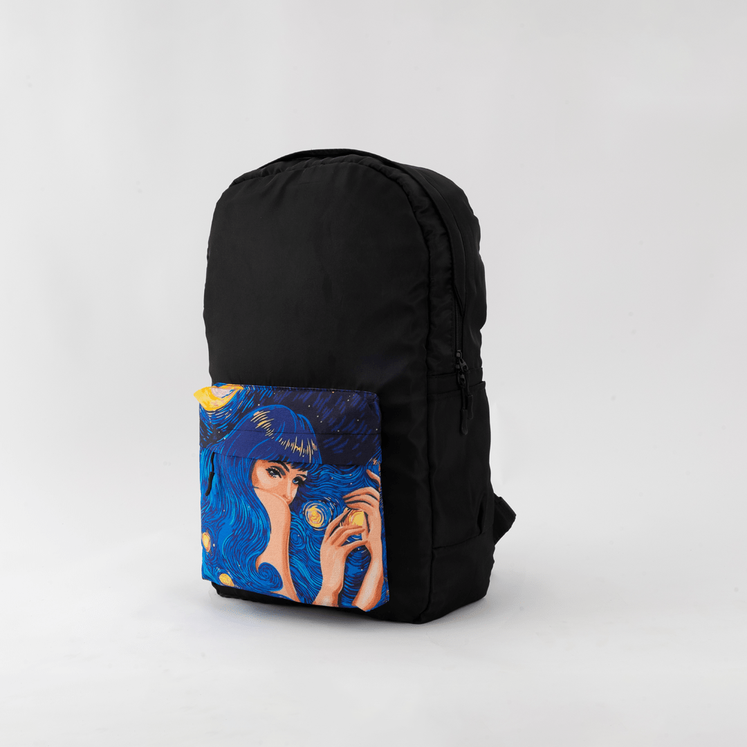 Starry Night Girl Pocket Bag - Microbus store