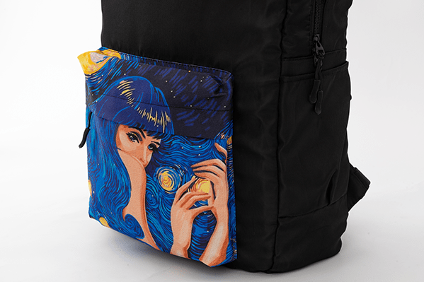 Starry Night Girl Pocket Bag - Microbus store