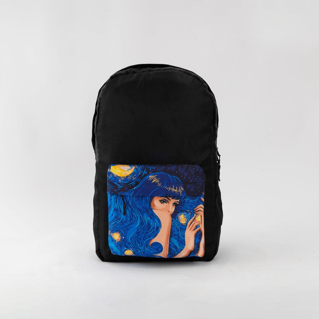 Starry Night Girl Pocket Bag - Microbus store