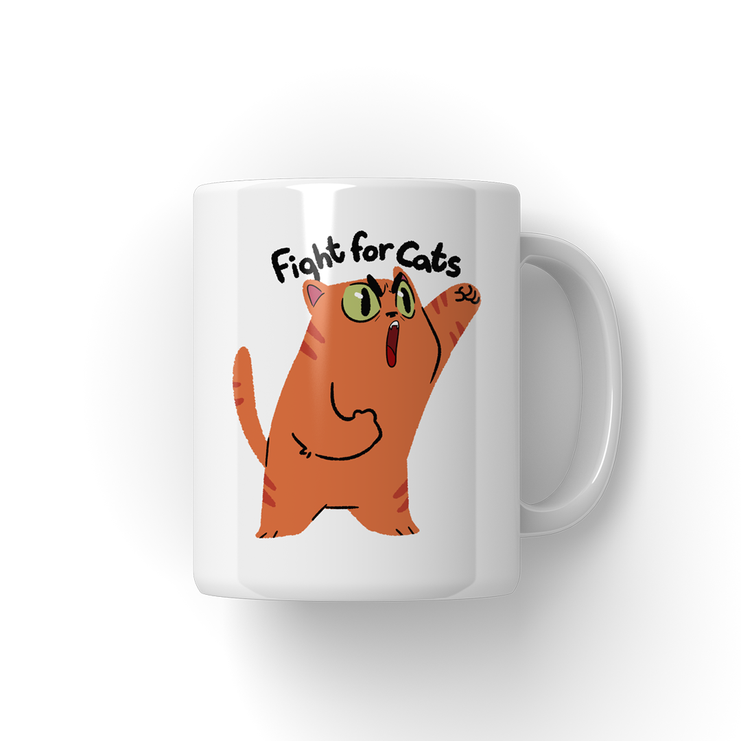 fight for cat Mug