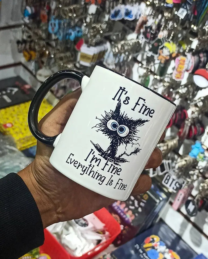 It's Fine I'm Fine Everything Is Fine Mug Microbus store