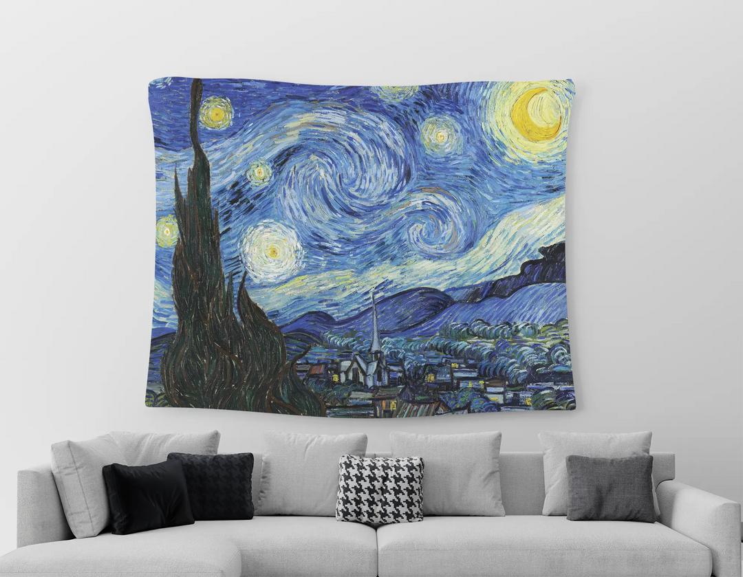 Starry Night wall Tapestries Microbus store