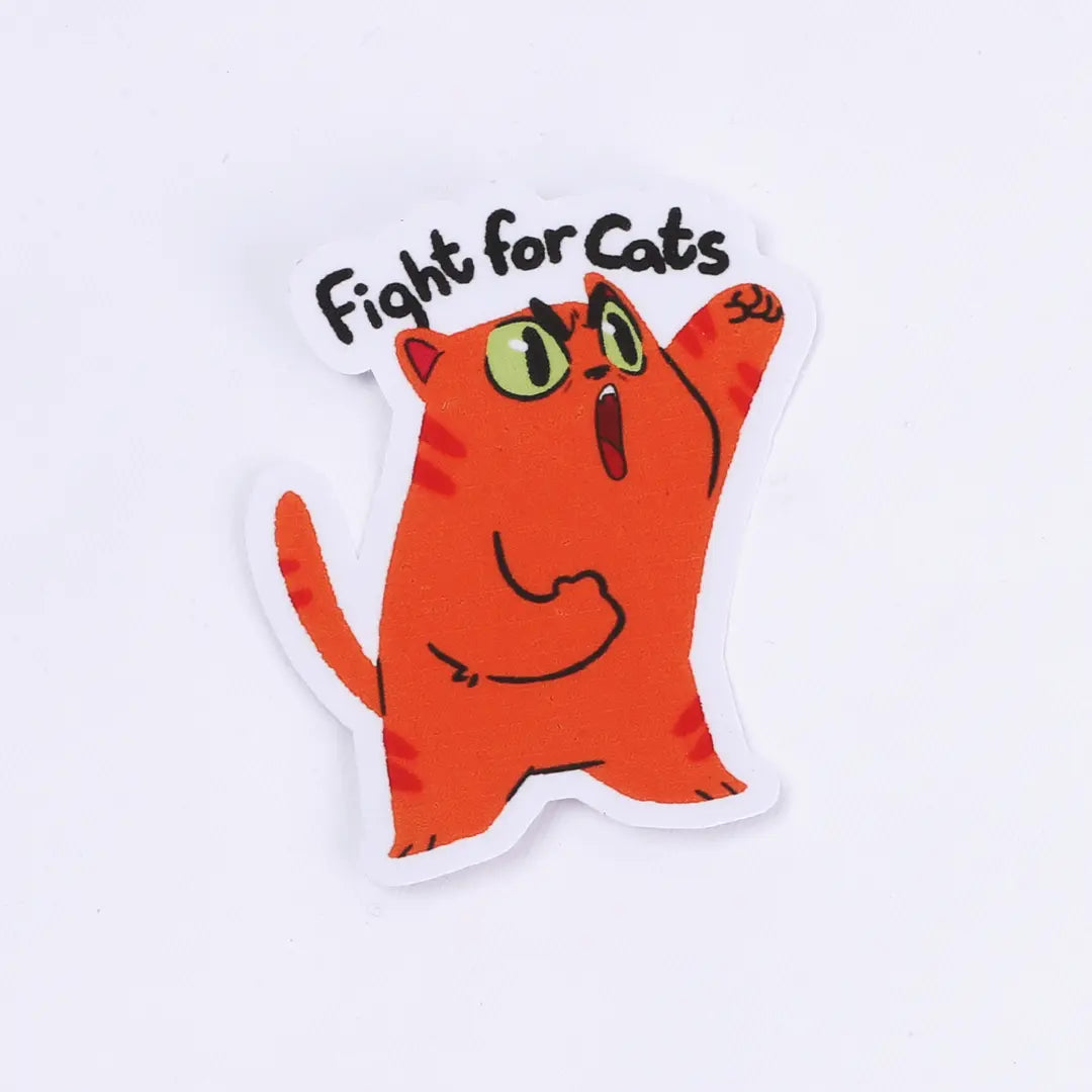 Sticker fight for cat Microbus store