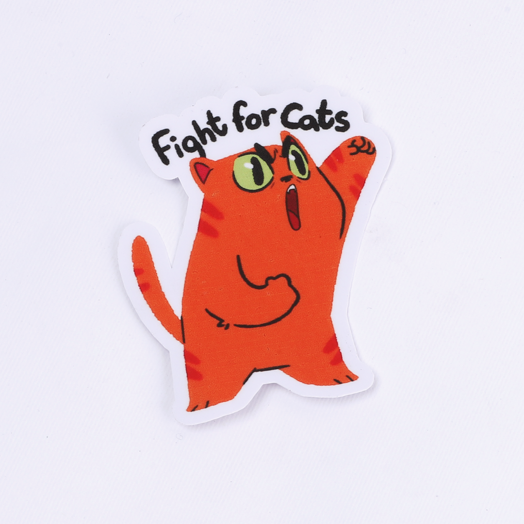 Sticker fight for cat