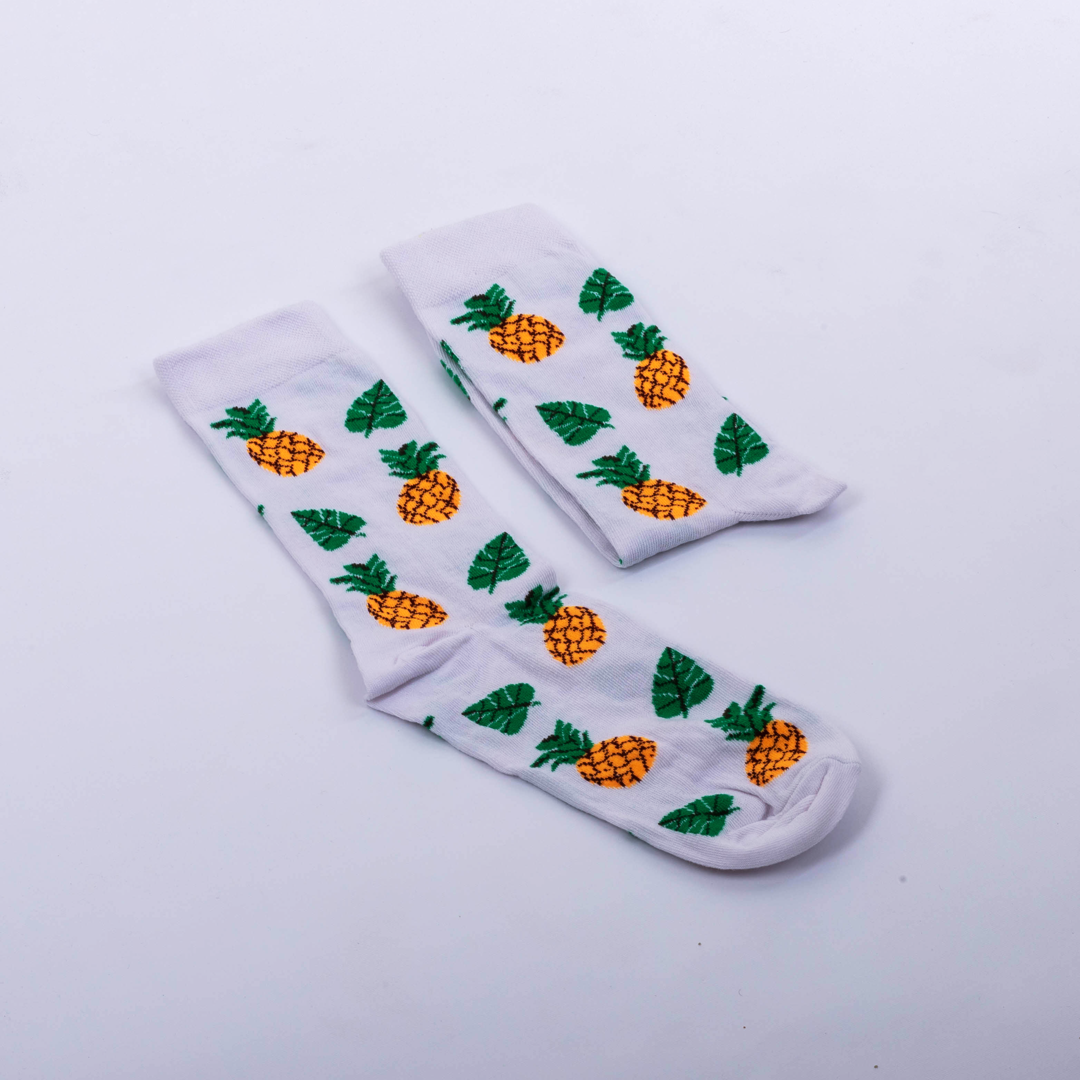 white Pineapple Socks