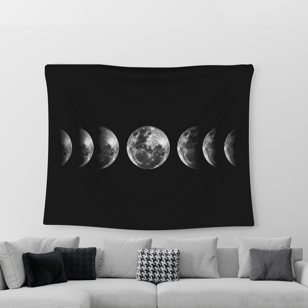 Moon Phases wall Tapestries