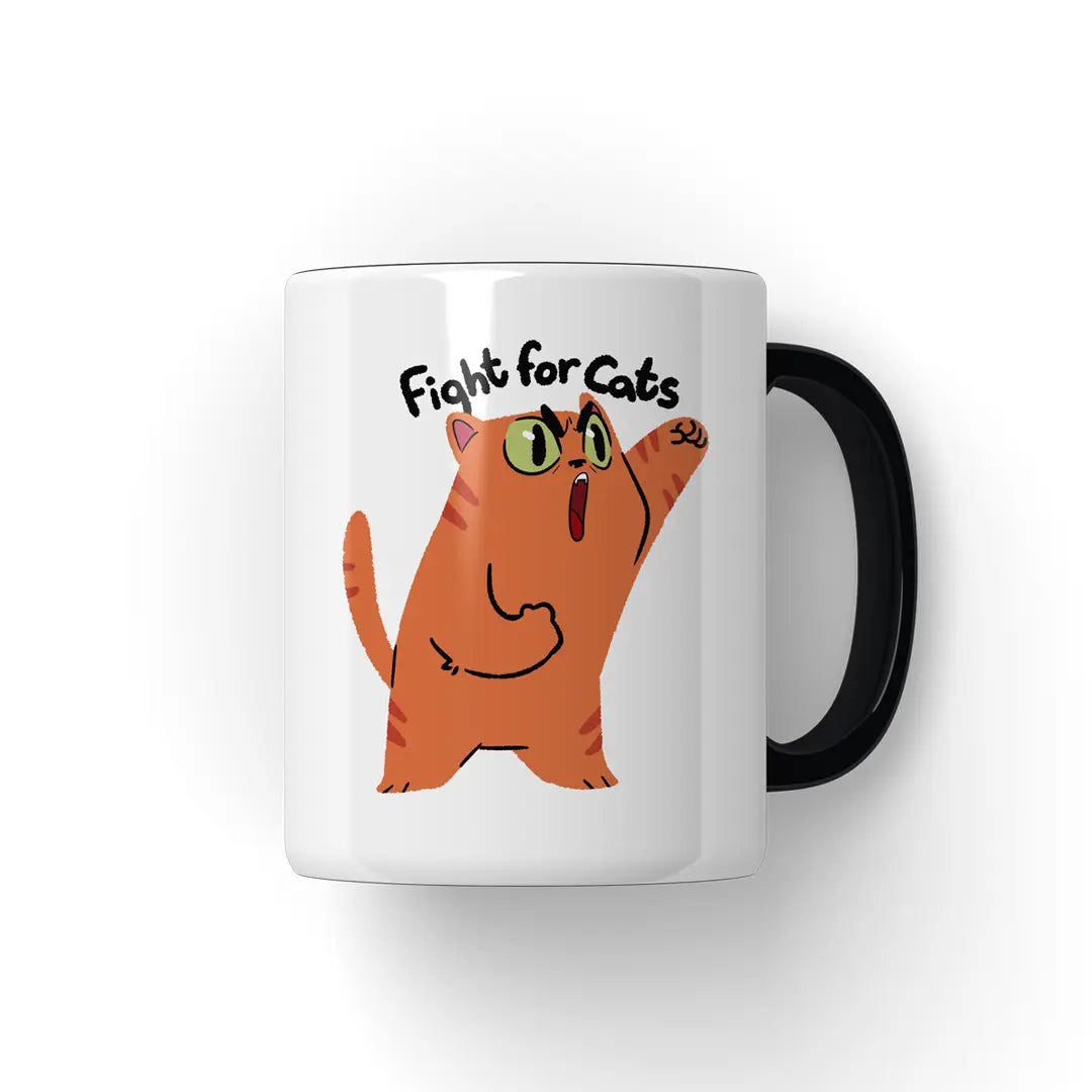 fight for cat Mug - Microbus store