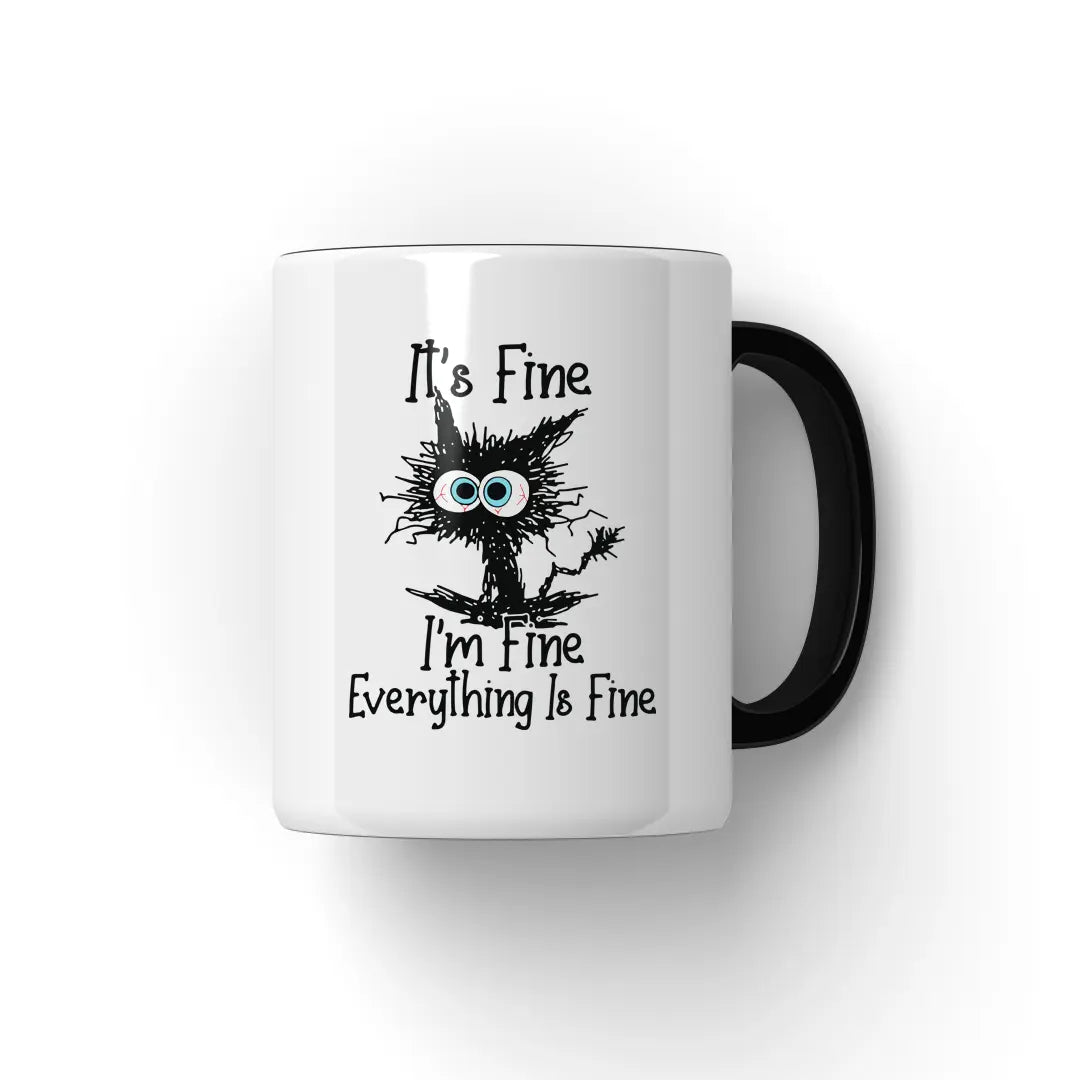 It's Fine I'm Fine Everything Is Fine Mug Microbus store