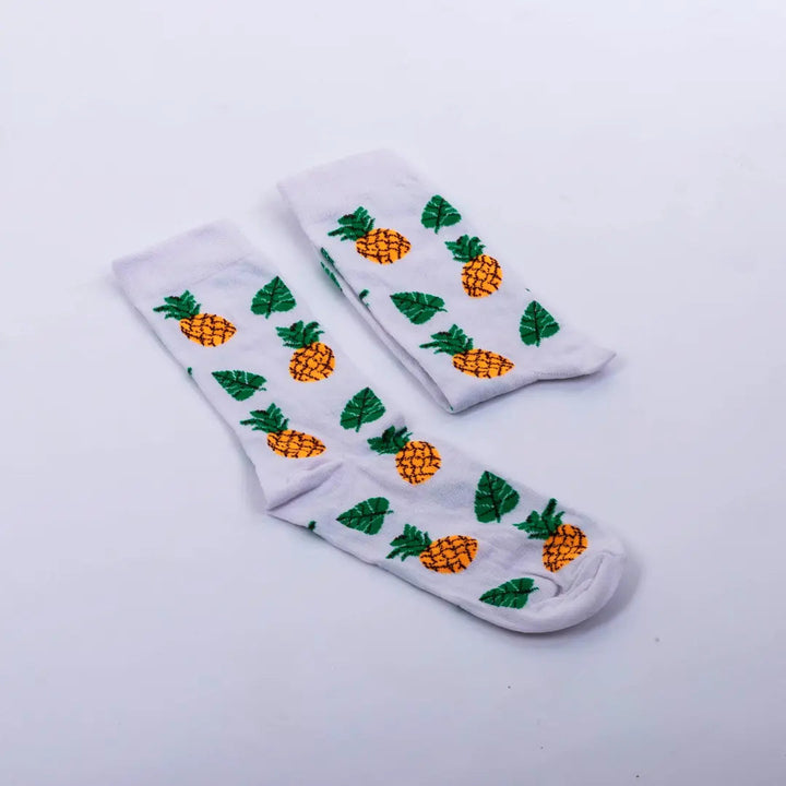 white Pineapple Socks - Microbus store